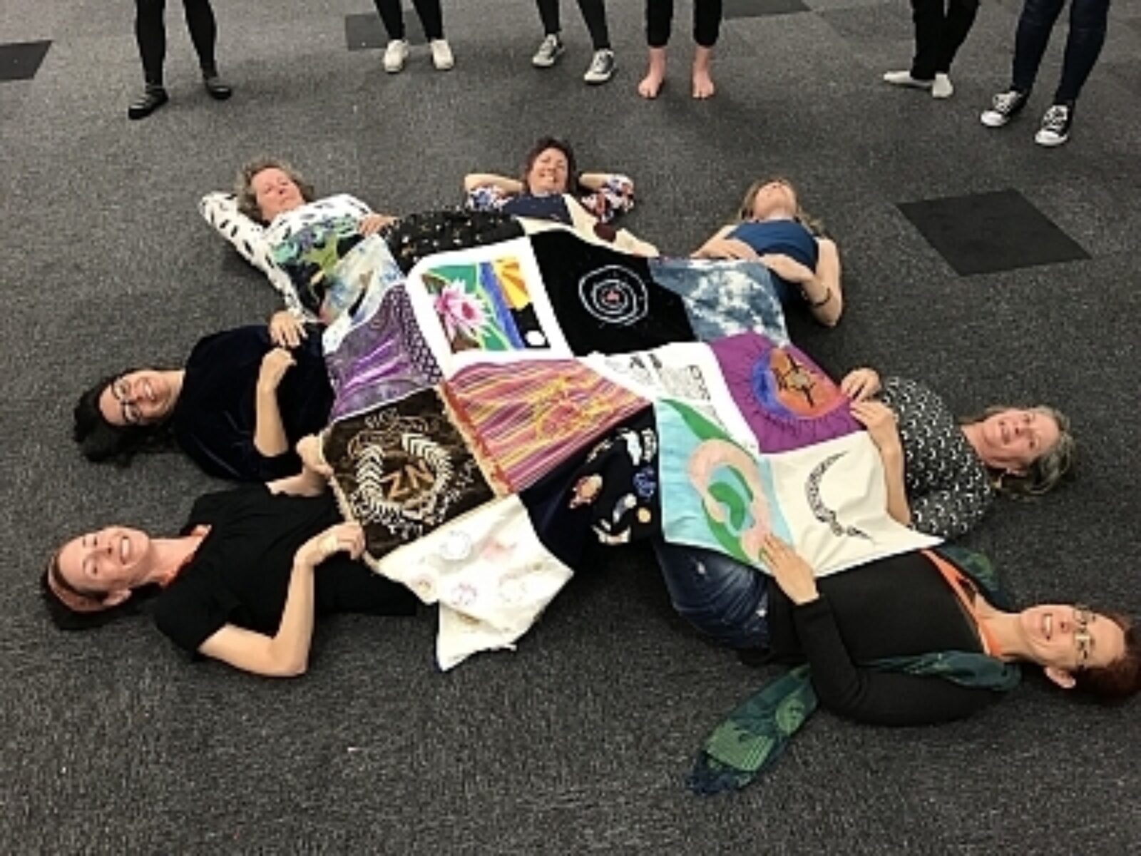 Arts Therapy Students Handcraft A Weighted Blanket