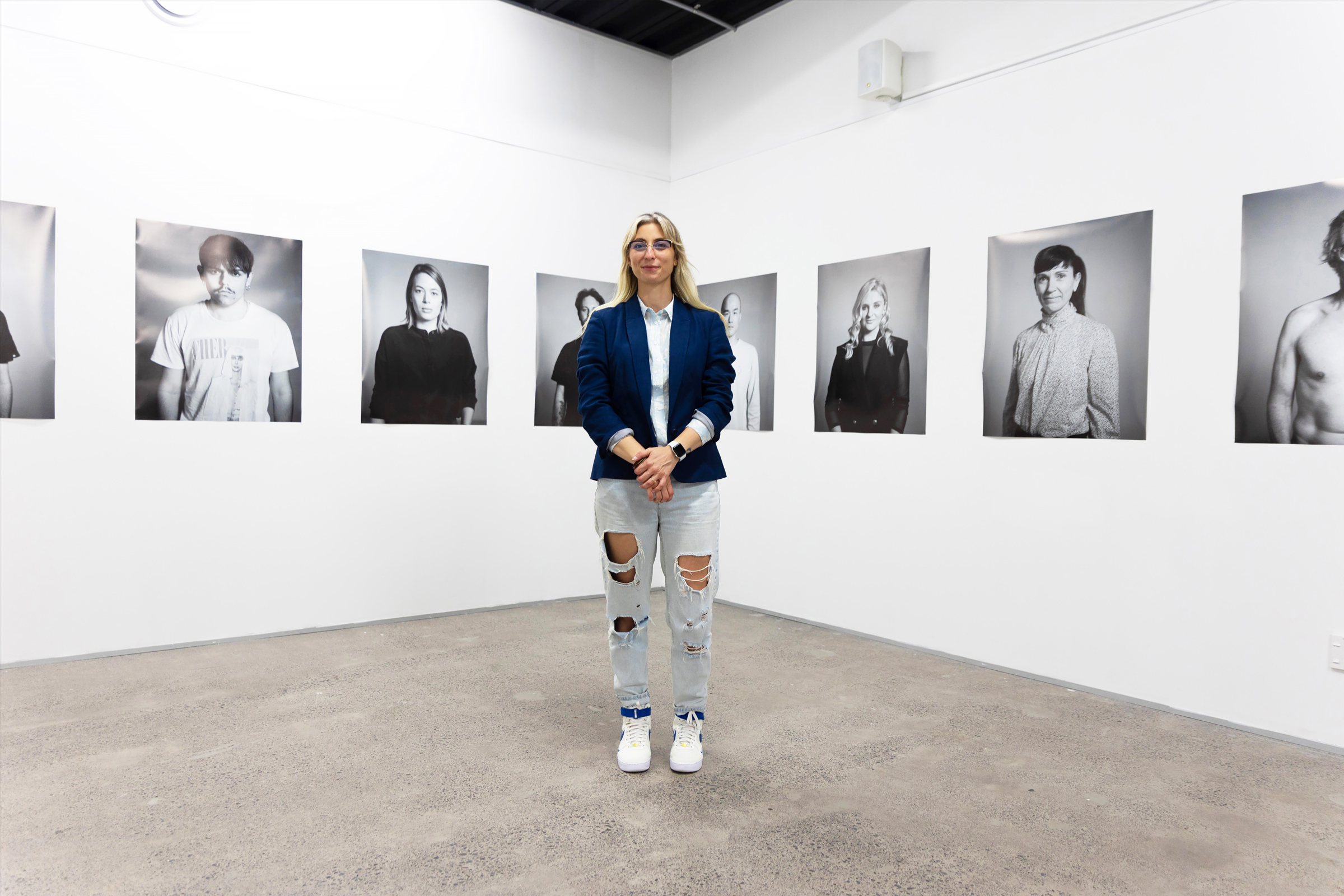 Natasha Boshkovski, Bachelor of Fine Arts, Year 3, 2022, End of year exhibition, Photo media, Photography, Art exhibition, Whitecliffe student work, Portraits, Black and white