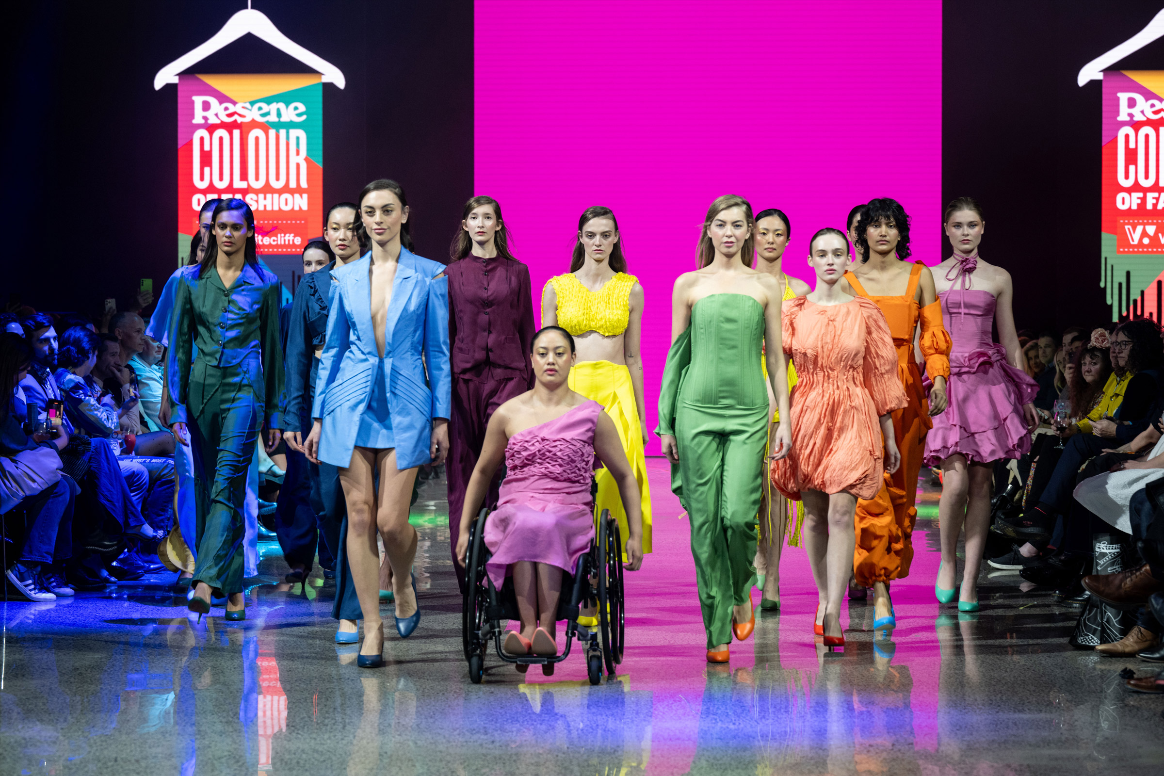 Resene Colour of Fashion with Whitecliffe, New Zealand Fashion Week 2023, Fashion show, collection, student work, Diploma in Apparel + Fashion Technology, Diploma in Fashion