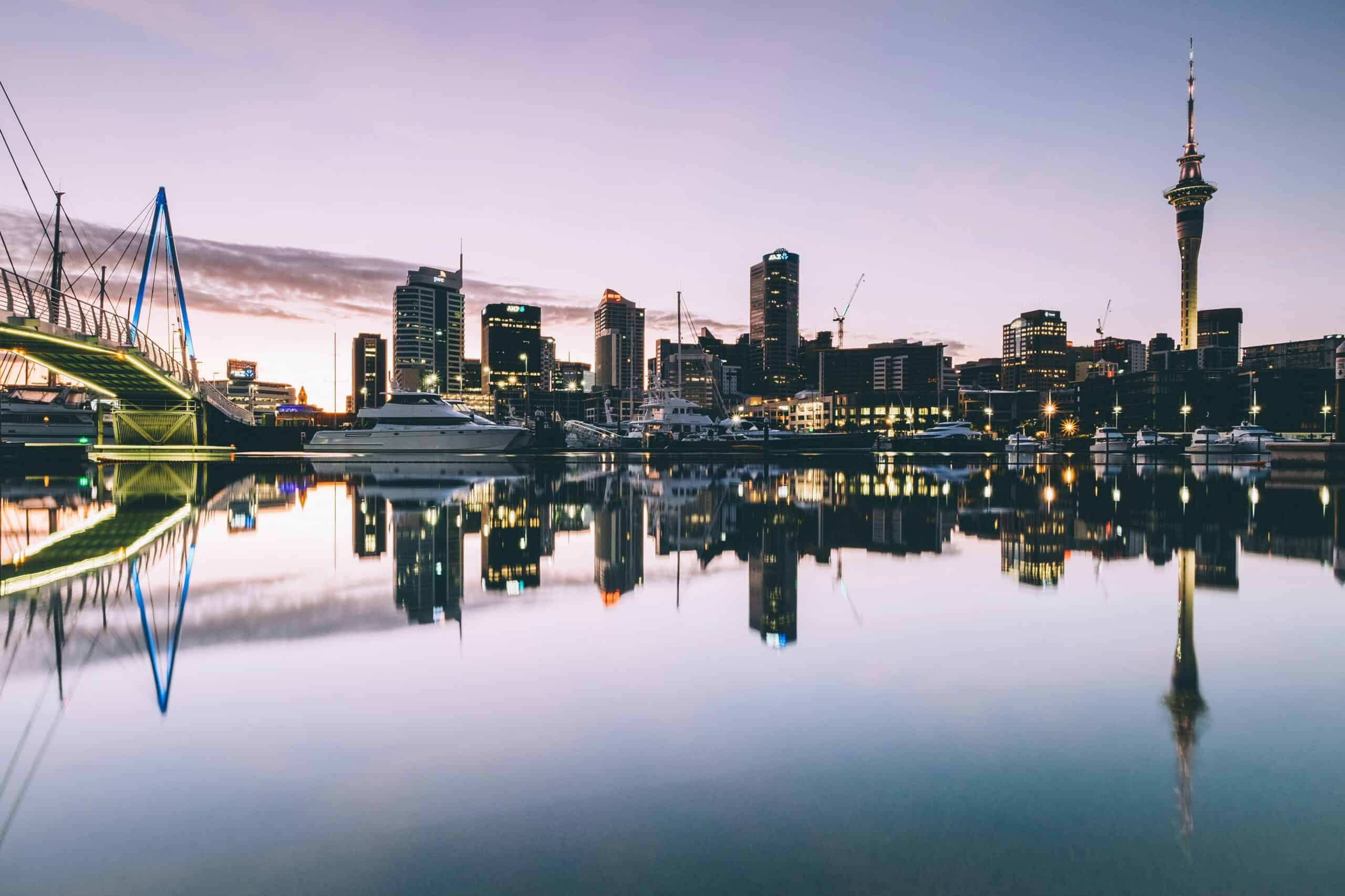 Auckland city at night